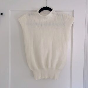 Sleeveless Mock Neck Sweater